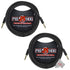 Pig Hog Black Woven Tour Grade Instrument Cable 1/4" to 1/4" Straight 20ft PCH20BK  - 2 Units