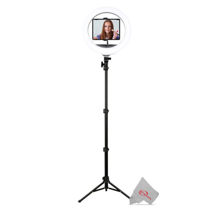 Vivitar 18" Professional Ring Light Kit With 63" Light Stand Vlog Podcast Stream Make-Up Essentials