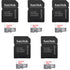 5 Packs SanDisk 32GB Ultra UHS-I microSDHC Memory Card with SD Adapter