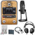 Zoom AC-2 Acoustic Creator Guitar Effects Pedal + TXF-8 Cables + Boya Multipattern Microphone and Headphone + More