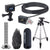 Zoom ECM-6 19.7' Extension Cable with Action Camera Mount + Zoom SGH-6 Shotgun Microphone Capsule +  ZOOM WSS-6 Windscreen For SGH-6 and SSH-6 Shotgun Mic Capsules + Tall Tripod