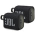 2x JBL Go 3 Portable Waterproof Wireless IP67 Dustproof Outdoor Bluetooth Speaker (Black)