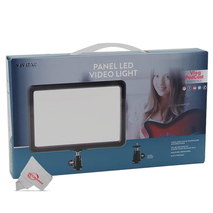 Vivitar LED Video Light Panel 3200k-6500k Color Temp with Advanced Acrylic Plate for Softer More Natural Light
