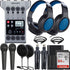 Zoom PodTrak P4 Portable Multitrack Podcast Recorder + 2x Behringer XM8500 Mic + Samson SR350 Headphone Accessory Kit