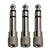 3x Pig Hog Solutions 3.5mm(F) to 1/4
