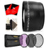 58mm Telephoto Lens with Accessory Bundle for Canon DSLR Cameras