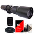 Vivitar 500mm/1000mm f/8 Telephoto Lens for Nikon D3100, D3200, D3300 and D3400