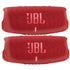 2x JBL Charge 5 Portable Waterproof Bluetooth Speaker with Powerbank Red