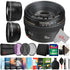 Canon EF 50mm f/1.4 to f/22 USM EF-Mount Lens/Full-Frame Format Lens + 58mm Filter Kit Accessory Bundle
