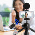 Vivitar TR-124 Tripod for Videomaking with Phone Adapter and Microphone Kit