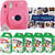 Fujifilm Instax Mini 9 Instant Camera (Flamingo Pink) with Fujifilm 4x 20 Instax Mini Film