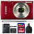 Canon IXUS 185 / ELPH 180 20MP Digital Camera Red with 64GB Memory Card