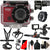 Vivitar DVR794HD 1080p HD Wi-Fi Waterproof Action Video Camera Camcorder Red with Accessory Bundle