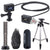 Zoom ECM-3 9.8' Extension Cable for Mic Capsule with Action Camera Mount + Zoom SSH-6 Stereo Shotgun Microphone Capsule +  ZOOM WSS-6 Windscreen For SSH6 and SSH-6 Shotgun Mic Capsules + Tall Tripod