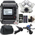 Zoom F1-LP 2-Input / 2-Track Portable Digital Handy Multitrack Field Recorder with Lavalier Microphone + Zoom XYH-6 - X/Y Microphone Capsule + Zoom SMF-1 Shock Mount + 32GB MicroSD Card + AAA Batteries + Case + CleaningKit
