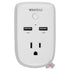 Vivitar Smart Home Wi-Fi Outlet + 2 USB Ports Compatible with Alexa and Google Home - No Hub Required