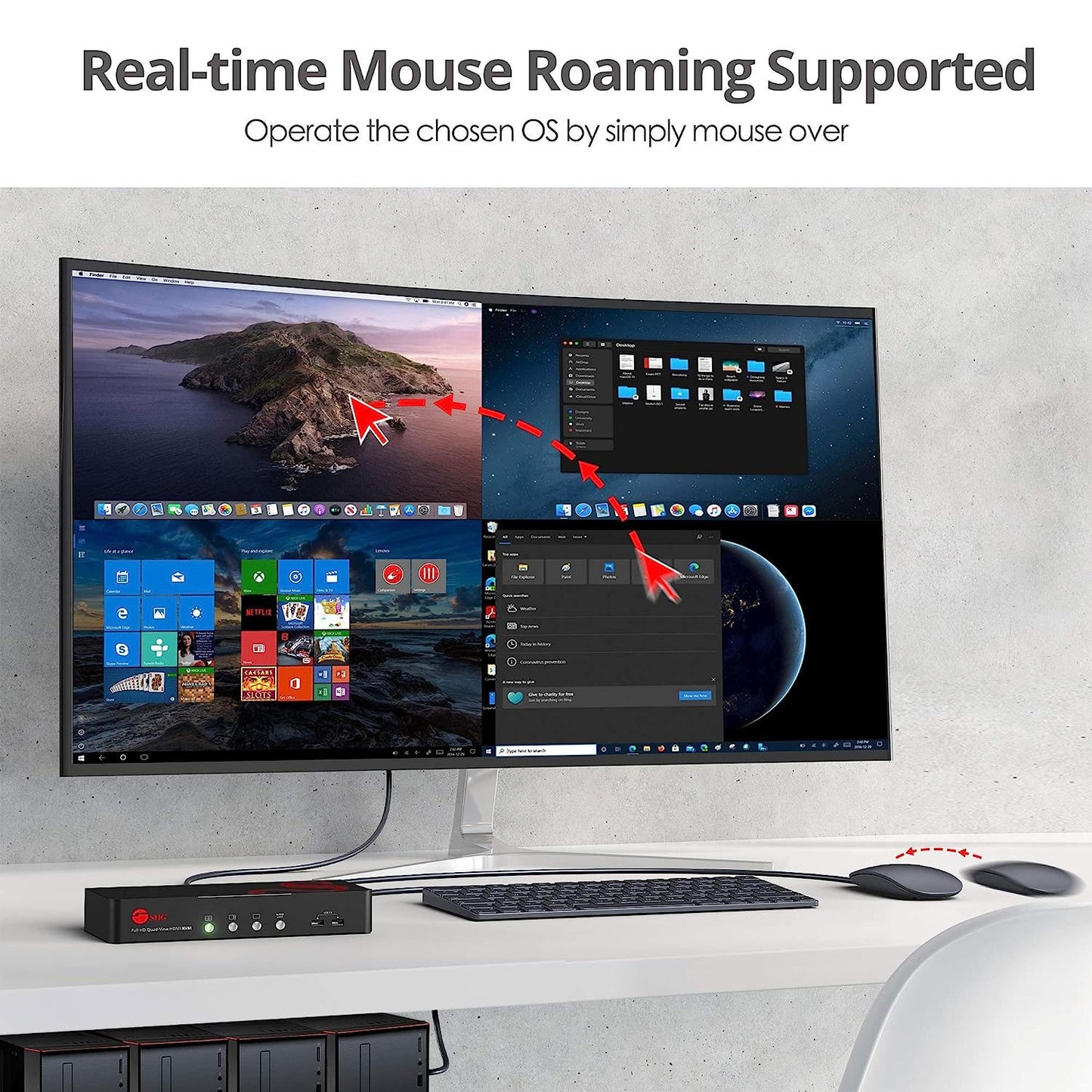 SIIG 1080p Quad-View HDMI KVM Switch