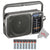 Panasonic RF-2400D Portable FM and AM Radio with AFC Tuner Silver with 8 AA Batteries