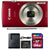 Canon IXUS 185 / ELPH 180 20MP Digital Camera Red with 8GB Memory Card and Flexible Tripod