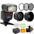 Nikon SB-700 AF Speedlight Hot Shoe Mount Flash for Nikon DSLR Cameras with Telephoto and Wideangle Lenses, UV CPL and ND8 Filter Set and More