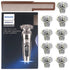 Philips Norelco Prestige Wet/Dry Electric Shaver SP9820 with 5 Pack Replacement Heads