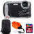 Fujifilm Finepix XP140 16.4MP Waterproof Shockproof Digital Camera Silver + 64GB Accessory Kit