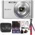 Sony DSC-W830 20.1MP Digital Camera (Silver) with Accessory Kit