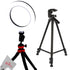 Vivitar Round LED Light for Photography -  6" with  Vivitar 60" Tripod for Traveling Filmmakers Outdoor Photography
