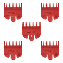 5x Wahl Professional Color-Coded Clipper Guide #1 - for Cutting 1/8" Red #3114-607