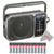 Panasonic RF-2400D Portable FM and AM Radio with AFC Tuner Silver with 12 AA Batteries