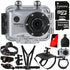Vivitar DVR786HD HD Waterproof Action Camcorder Silver with Deluxe Accessory Bundle