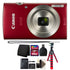 Canon IXUS 185 / ELPH 180 20.0MP Digital Camera 8x Optical Zoom Red with Accessory Bundle