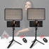 Two Vivitar Dimmable Brightness 160 LED Video Light with Two Pocket Tripod & Remote and Smartphone Bracket