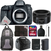 Canon EOS 6D Mark II Built-in Wi-Fi Digital SLR Camera with 50mm f1.8STM Lens Accessory Kit