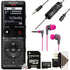 Sony UX570 Digital Voice Recorder UX Series Sony SG with JLAB JBUDS 2 Earbuds + BY-M1 Accessory Kit