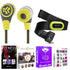 JLAB Diego Earbuds Yellow + Mic and Control Button + Garmin HRM-Pro Heart Rate Activity Monitor + Software