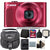 Canon PowerShot SX620 HS 20.2MP Digital Camera Red with LED Video Light and Accessory Bundle