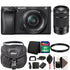 Sony Alpha a6300 4K HD Wi-Fi Mirrorless Digital Camera with 16-50mm and 55-210mm Lenses Bundle