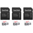 3 Packs SanDisk 16GB Ultra UHS-I microSDHC Memory Card with SD Adapter
