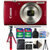 Canon IXUS 185 / ELPH 180 20MP Digital Camera Red with 32GB Memory Card