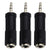 3x Pig Hog Solutions TRS(F) to 3.5mm(M) Stereo Adapter