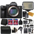 Sony Alpha a7 III Mirrorless Digital Camera (Body Only) + 2x 64GB Memory Card + VidPro Shotgun Microphone Kit + 120 Led Light Panel +  Case + Reader + Wallet + Grip Strap + 3pc Cleaning Kit