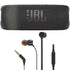 JBL Flip 6 Portable Waterproof Bluetooth Speaker (Black) with JBL T110 in Ear Headphones