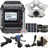 Zoom F1-LP 2-Input / 2-Track Portable Digital Handy Multitrack Field Recorder with Lavalier Microphone +  Zoom XYH-6 - X/Y Microphone Capsule + Zoom SMF-1 Shock Mount +  ZOOM HRM-11 11 Inch Handy Recorder Mount + Two 32GB Micro SD Card + AAA Batteries