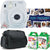 Fujifilm Instax Mini 9 Instant Camera (Smokey White) with Fujifilm 2x10 Film with Fujifilm Case