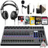Zoom LiveTrak L-20 - 20-Input Digital Mixer & Multitrack Recorder + 128GB Memory Card + Music maker Mix Software +  Boya BY-HP2 Professional Over-Ear Hi-Fi Monitor Headphones +  Vidpro Professional Wired XLR Lavalier Microphone + 3pc Cleaning Kit