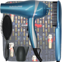 Babyliss Pro Nano Titanium Ionic Dryer & Paddle Brush Set with Barber Accessories