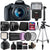 Canon EOS Rebel T7 DSLR Camera + 18-55mm Lens + 58mm Filter Kit + Telephoto + Wide Angle Lens + 64GB Memory Card + Wallet + Reader + Compact Light + Flash + Case + Tall Tripod + CleaningKit + Mini Tripod