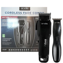 Andis Professional Fade Combo Envy Li Adjustable Blade Clipper and Slimline Li lose Cutting T-Blade Trimmer 75020 with Large Styling Comb