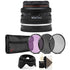 Vivitar 50mm f/2.0 Lens for Sony E Mount Mirrorless Digital Camera  + 58mm Filter Kit + Tulip Lens Hood + 3pc Cleaning Kit